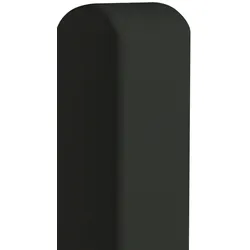 9 x 9 cm Leimholzpfosten - Zaunpfosten in Schwarz - druckimprägnierter Holzpfosten mit Rundkopf - 98-238 cm Länge für Gartenzäune & Sichtschutz