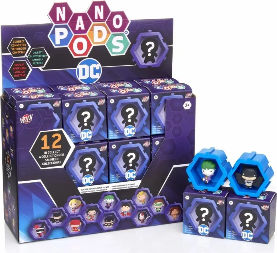 WOW! STUFF Nano PODS DC Superhelden Surprise verzamelbare figuurtjes Wave 1
