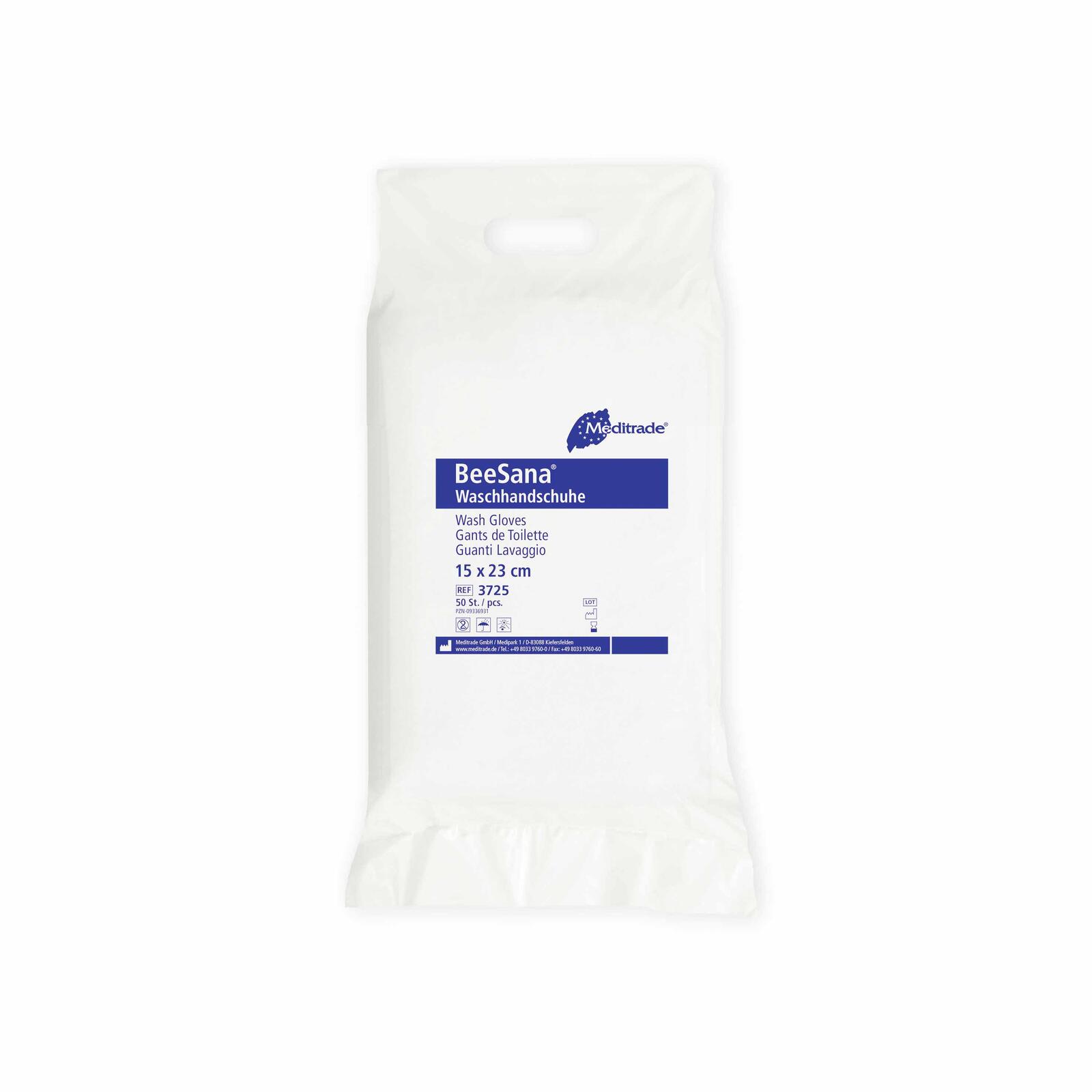 Meditrade® Einmal-Waschhandschuh weiß 3725