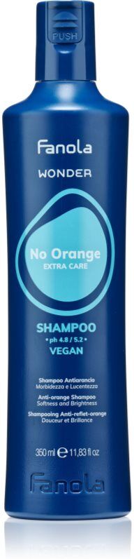 Fanola Wonder No Orange Shampoo shampoing neutralisant les reflets orange 350 ml