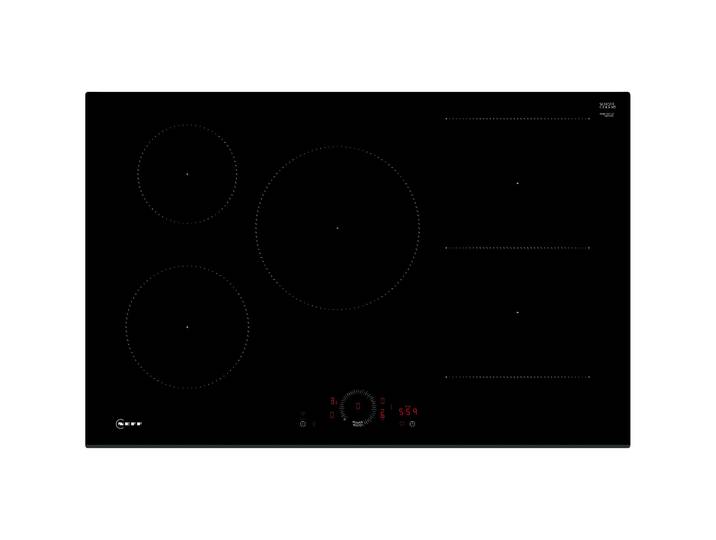 NEFF Induktions-Kochfeld T58FHW1L0 , schwarz, B:80,2cm H:5,1cm T:52,2cm, Kochfelder, Twist Touch Steuerung per Fingerdreh und große Induktionszone, Induktions-Kochfeld