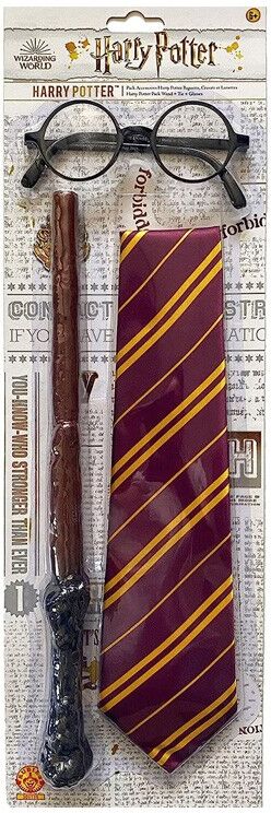 Set d'accessoires Harry Potter Lunettes + Baguette + Cravate - Rubies
