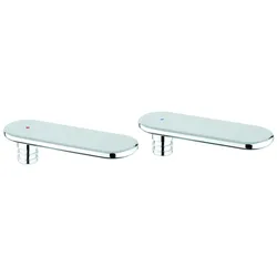 GROHE Griffpaar Veris 48305 Markierung blau/rot chrom, 48305000 48305000