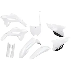 UFO, Motorrad Zubehör, UFO-Kunststoffset (Komplettset) mit Teleskop-Stossdämpferabdeckungen für Honda CRF 250R '22-'24, CRF