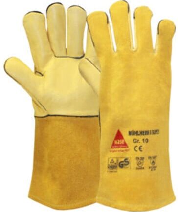 Hase Schweißerhandschuhe Mühlheim-II-Super Größe 10, Rindnarbenleder (301110-10)
