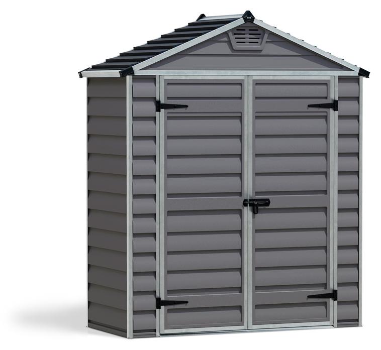 Palram - Canopia Kunststoff Gerätehaus Skylight 63 Grau 90x185x217 cm