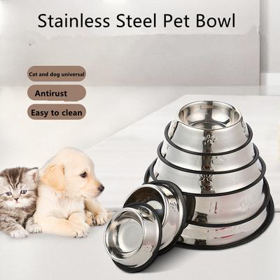 Multisell Products Hub Dog Food Bowl, Stainless Steel Pet Bowl, Multi Specification Feeding Bowl as Picture s