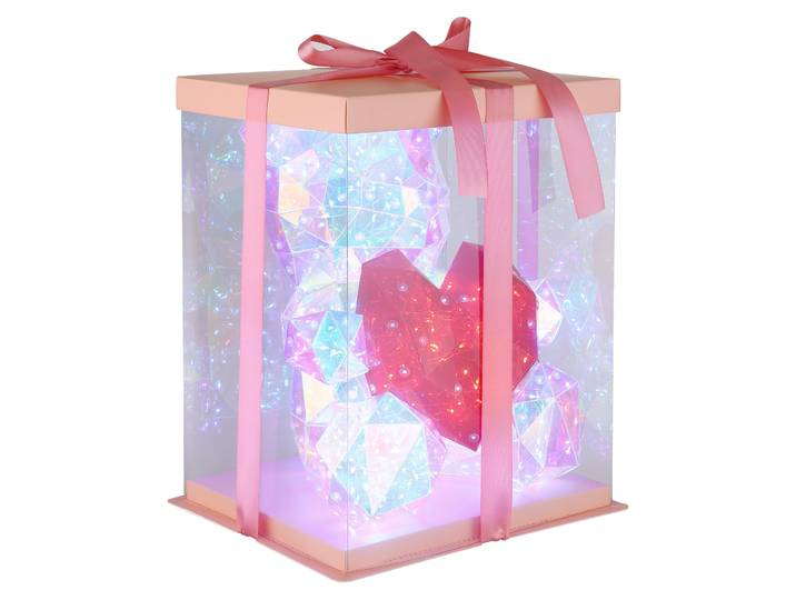 Globo Lighting Tischleuchte Kunststoff klar Kristall Effekt, 200x LED