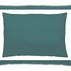 Einfarbiger Kissenbezug 45x90cm extra weiche Baumwolle hergestellt in Spanien Dunkelgrün P.18 Naturals