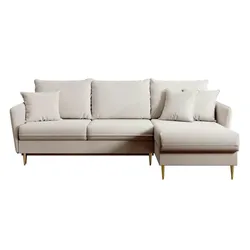 Selsey Ecksofa mit Schlaffunktion Volio ¦ beige ¦ Maße (cm): B: 223 H: 88