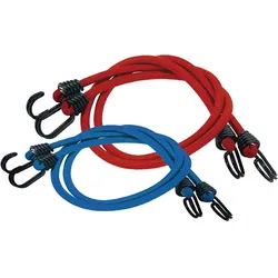 KRAFT WERKZEUGE Farbiges Spannseil-Set mit Spiralhaken - 12tlg.