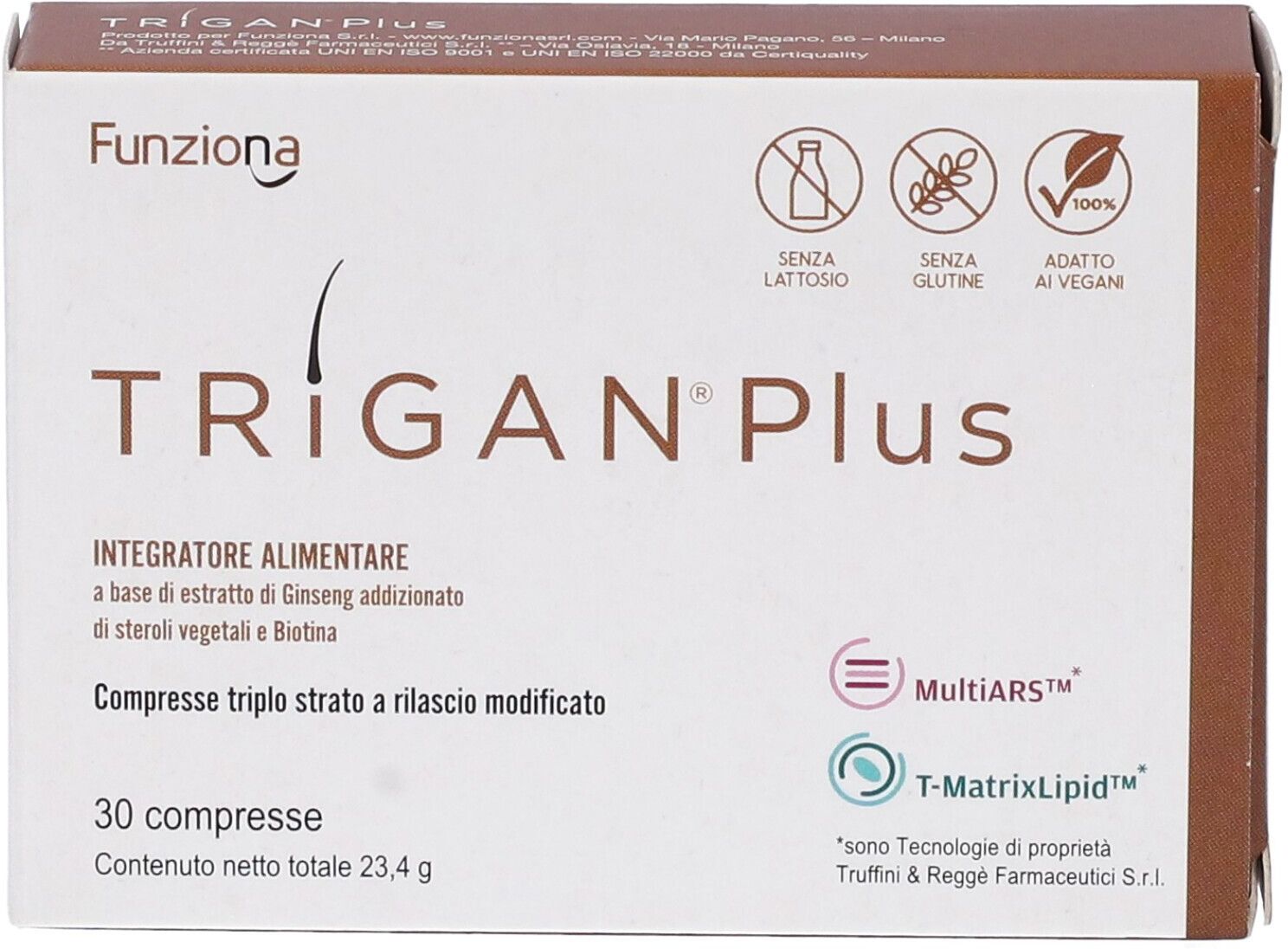 FUNZIONA Srl Funziona, Trigan Plus, 30 Compresse