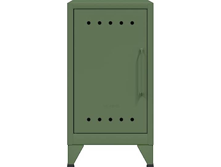 Bisley Fern Mini Ablageschrank aus Metall Beistellschrank im Retro-Instustrial Design in olivgrün