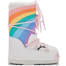 Moon Boot für Mädchen. 80D3400270 Icon Einhorn-Stiefel weiß (27/30), Wohnung, Schnürsenkel, Lässig, Kinderbekleidung