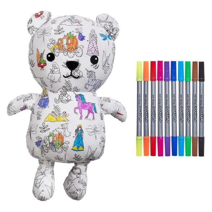 Eat Sleep Doodle Teddybär mit 10 Märchenmarkern (25 cm) (67060356)