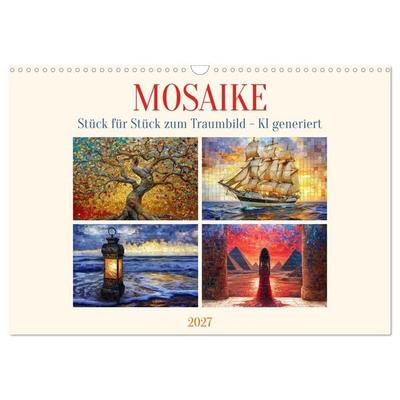 Mosaike (Wandkalender 2027 DIN A3 quer), CALVENDO Monatskalender