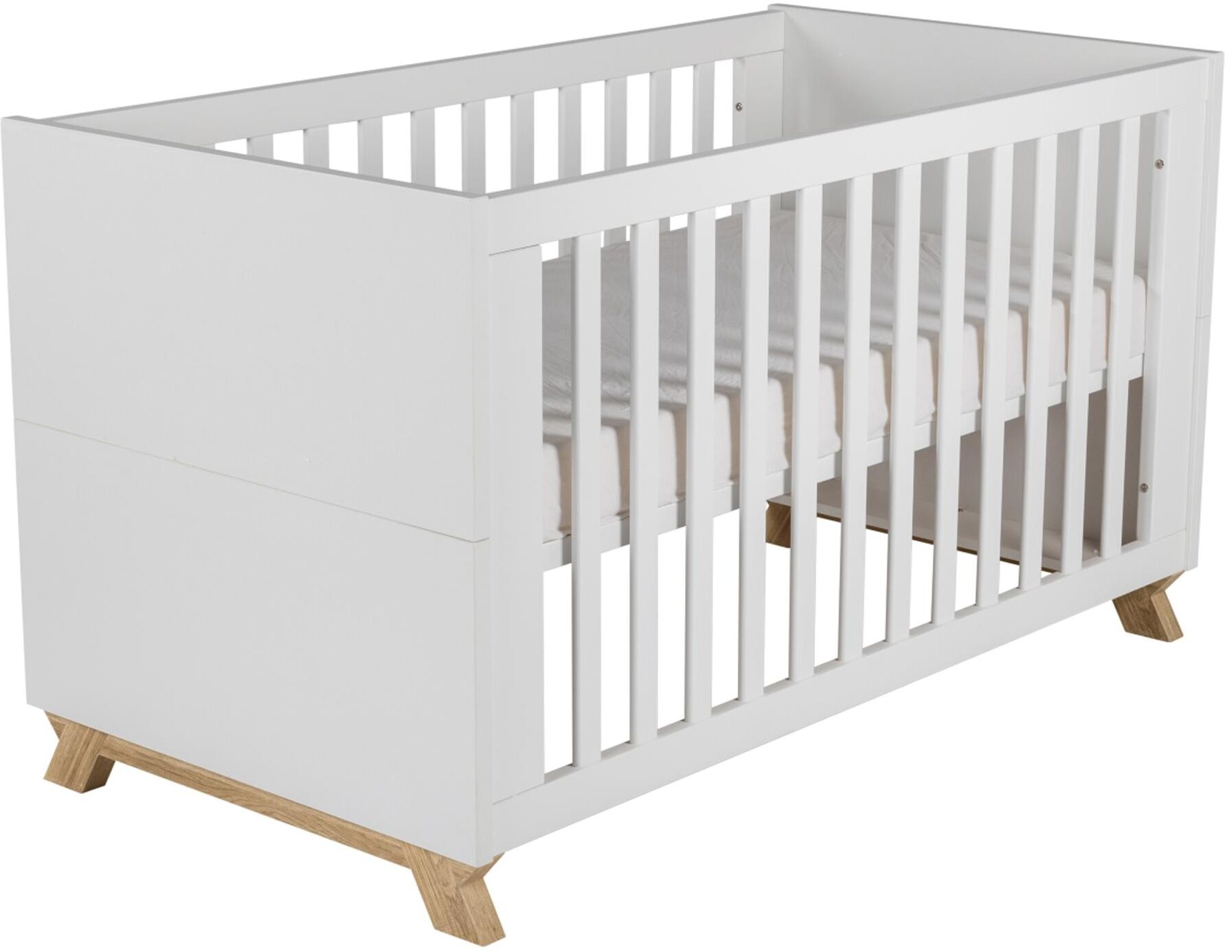IKID Cuna convertible en cama (140x70) Veneto.  (82.5 X 76.8 X 145 Cm) Blanco niño