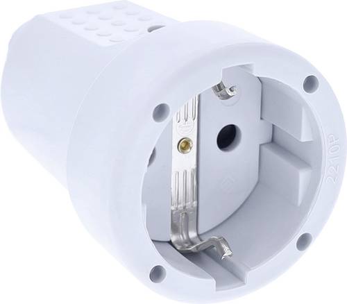 AS Schwabe 62223 Schutzkontaktkupplung PVC 230V Grau IP20