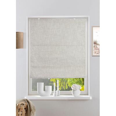 Rollo OTTO HOME "RIOLA", beige (braun strukturiert), B:110cm H:130cm, Polyester, Rollos, Faltrollo in trendiger Leinenoptik, einfache Montage
