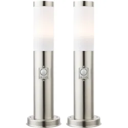 2er Set LED 9,5 Watt Außen Leuchte Steh Beleuchtung Bewegungsmelder Lampe IP44