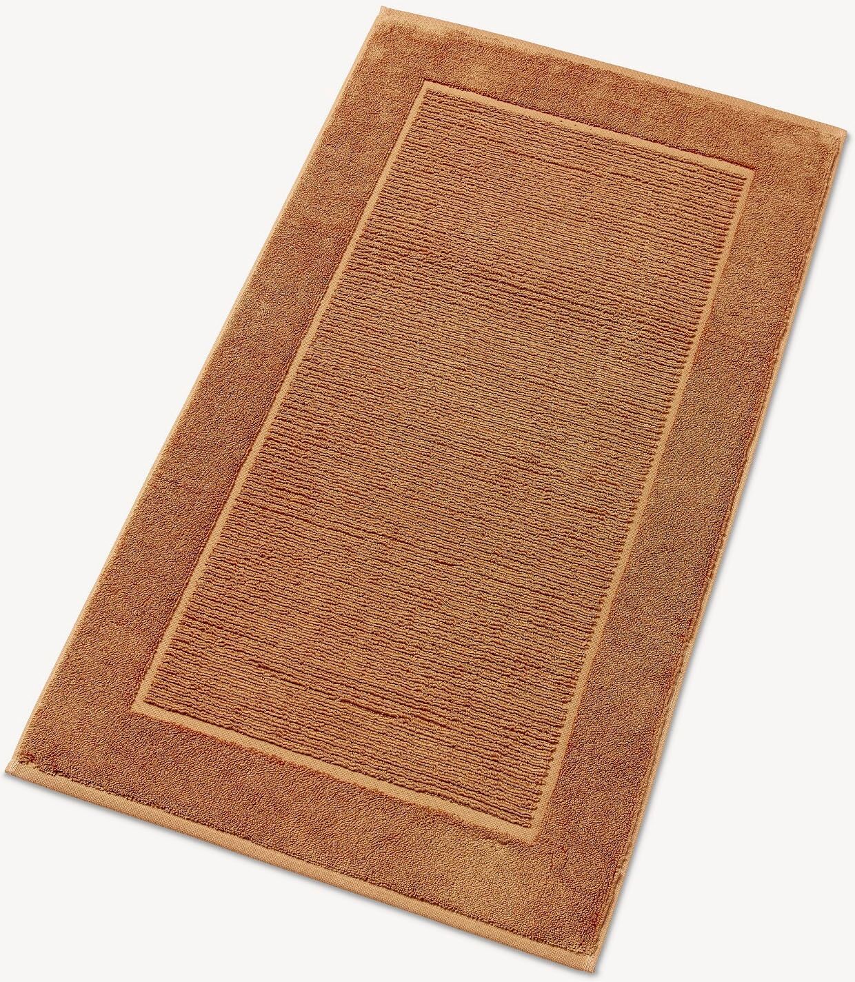 Badematte CHRISTY "Supreme", braun (cinnamon), H:7mm, Baumwolle, Badematten, Badematte, Premium Badematte in Luxusqualität 1000g/m², 50 x 90, 2er Set cinnamon Badematte