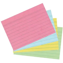 Herlitz 10836245 Karteikarte Blau, Grün, Pink, Gelb 200 Stück(e)
