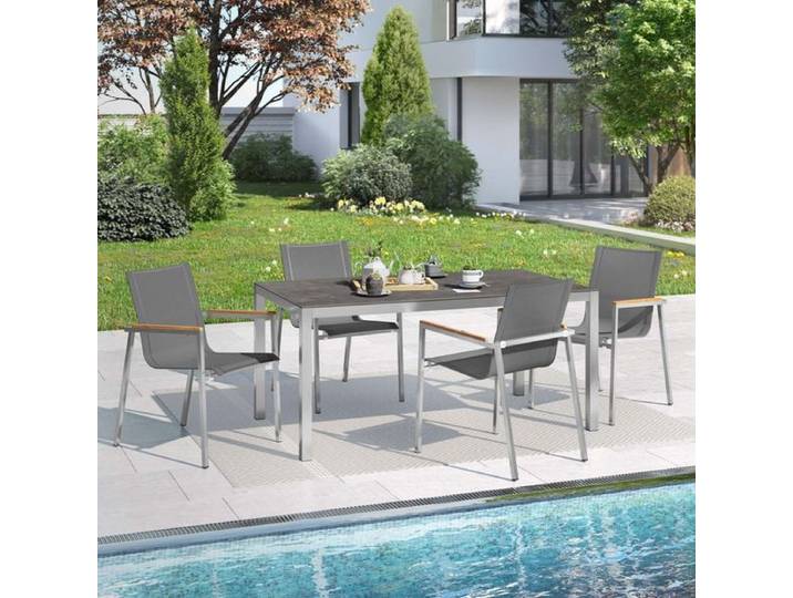 OUTLIV. Rimini Gartenmöbel-Set M (4 Plätze) Tisch 160x90cm