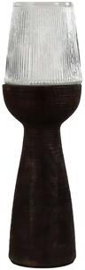 BIDK Home Arbre Dark Brown Mango Wood Hurricane/Vase
