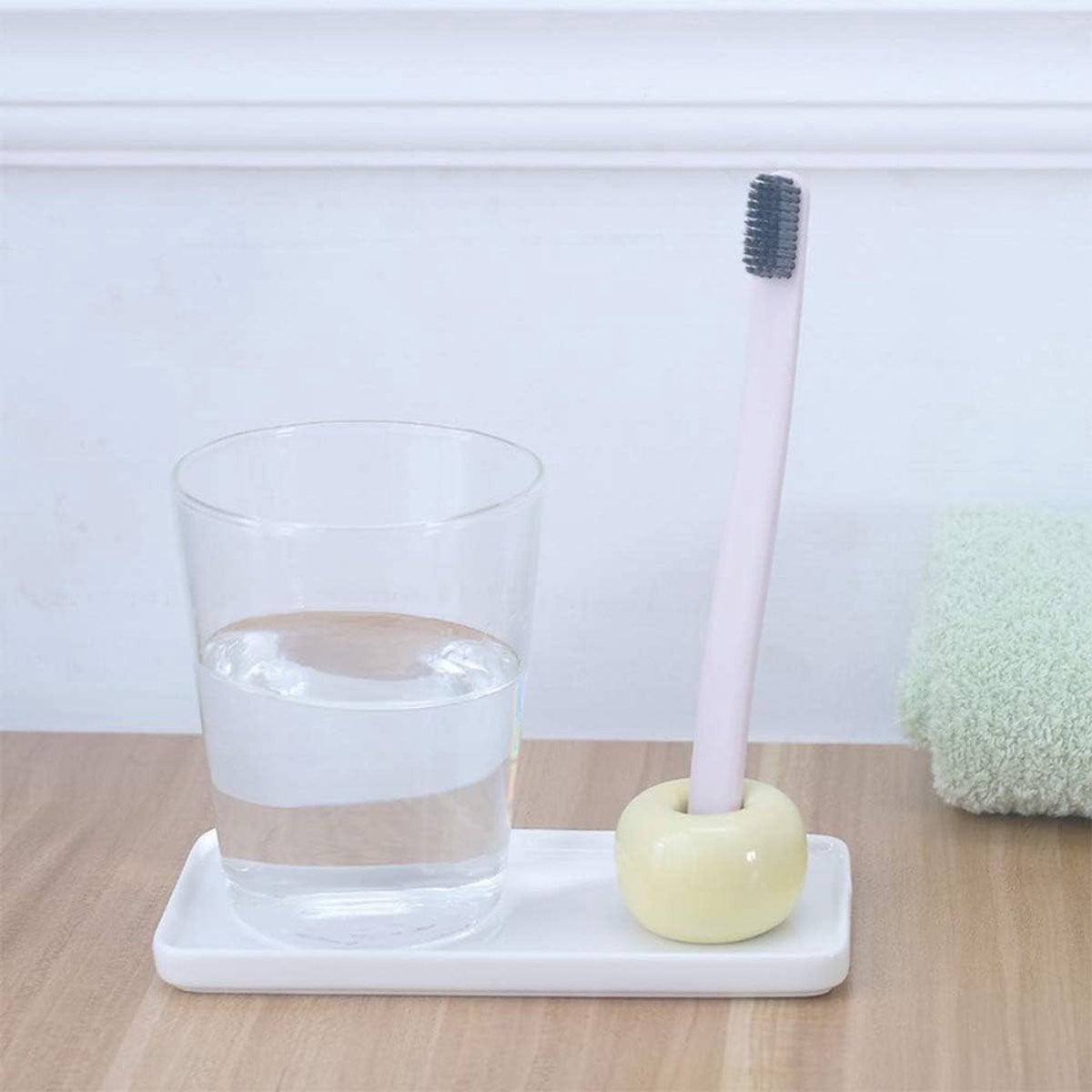 SnelShoppen Ceramic Vanity Tray Wit Rechthoekig - Badkamer Organizer en Cosmetica Houder