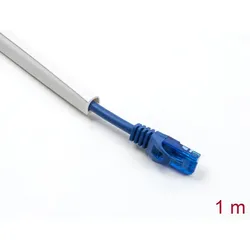 DELOCK Kabelkanal Mini selbstschließend 12x12mm, 1m weiß