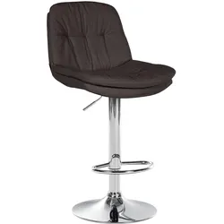 CLP Barhocker Laurel Stoff chrom - Farbe: dunkelgrau, Gestellmaterial: Metall in Chromoptik