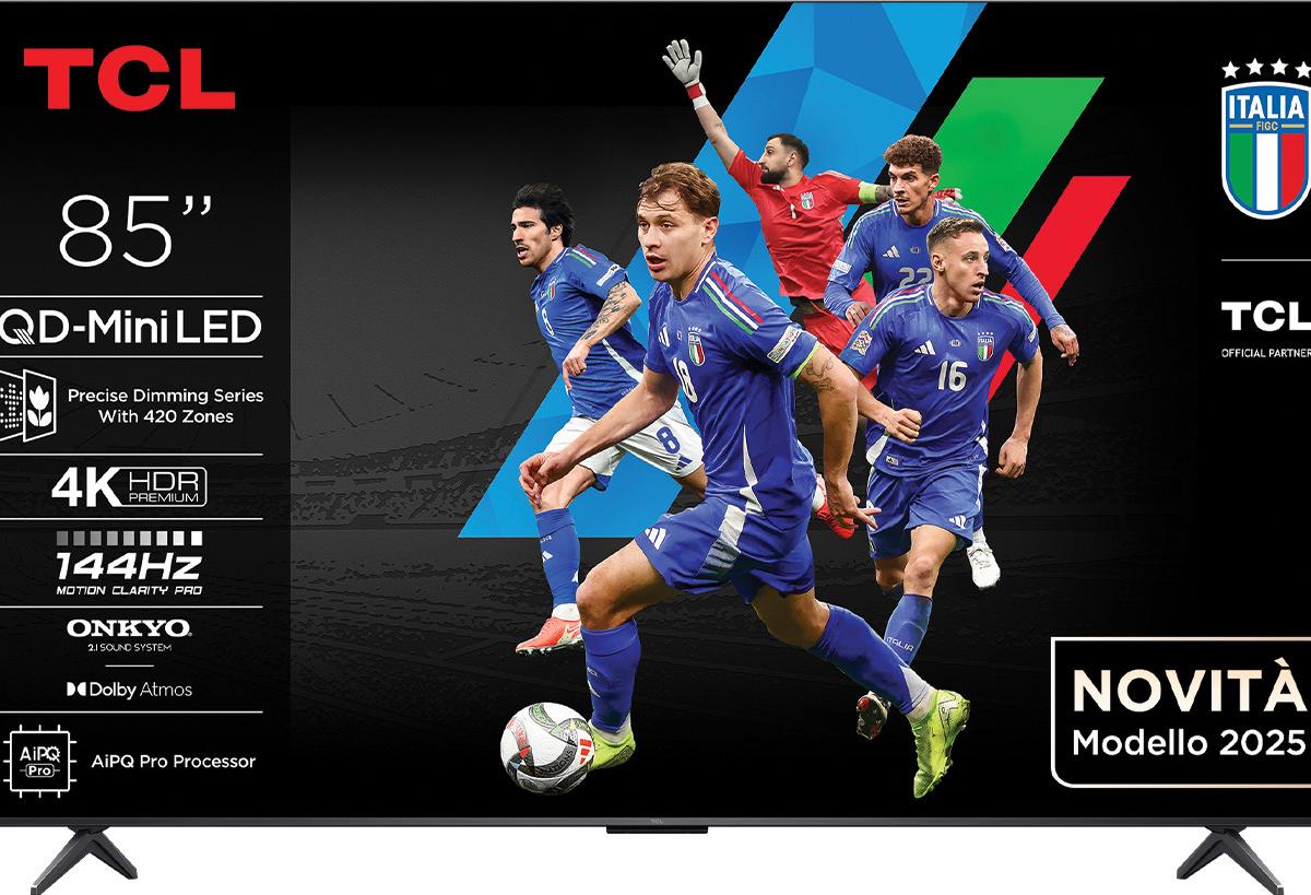 TCL 85C69K, 2,16 m (85"), 3840 x 2160 Pixel, QD-Mini LED, Smart-TV, WLAN, Metallisch