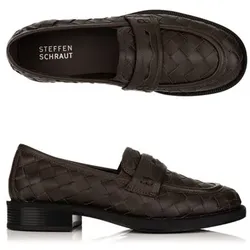STEFFEN SCHRAUT Damen-Loafer Echtleder geflochten Absatzhöhe ca. 3,0cm