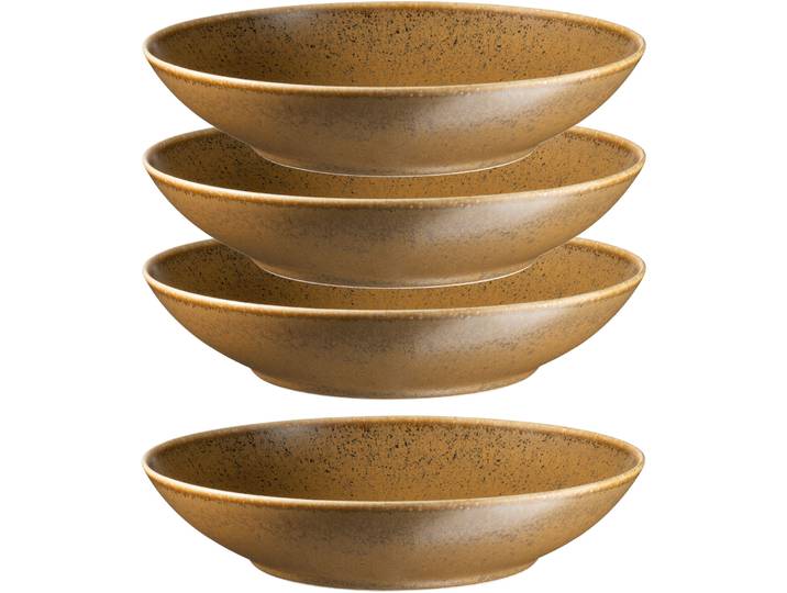 MÄSER Pastateller-Set 4-tlg. Grumpy Beige Porzellan D 24 cm 4 Stk