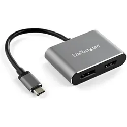 StarTech .com USB C Multiport Video Adapter, Video Adapter, Schwarz, Grau