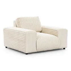 SESSEL Mollis Hellbeige Plüschcord