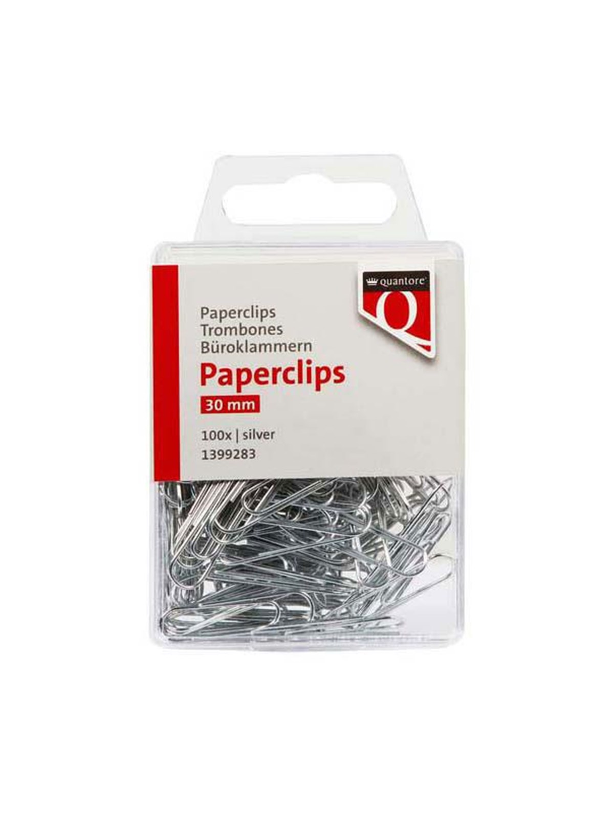 Quantore - Paperclip 30mm Silver 100 pcs.