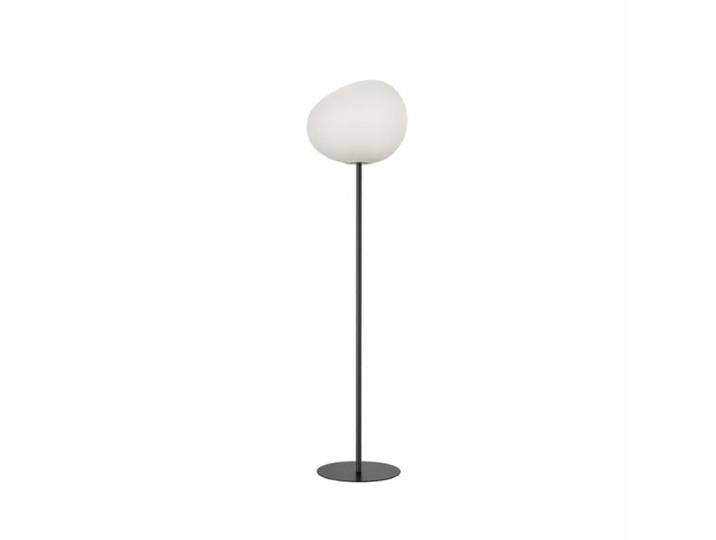 Foscarini Stehleuchte Gregg, hochwertig, aus weißem Glas, dimmb