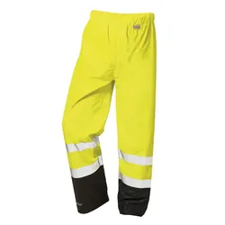 Warnschutz PU-Regenhose "DIRK" gelb/schwarz - 3XL - gelb
