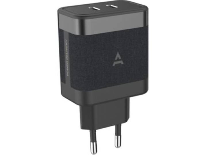 Adeqwat - Chargeur Ordinateur Portable 65w Charge Rapide 2 Usb-C - Noir