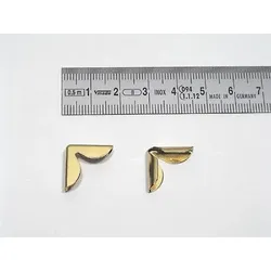 100 Buchecken Metall vermessingt | PH 15 - 15 x 15 mm, gold