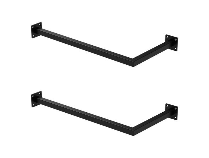 Ml-Design Kleiderstange 2er Set, Schwarz, Metall, 30x6.5x62 cm, Garderobe, Garderobenzubehör