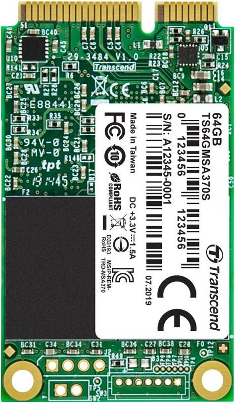 Transcend MSA370 mSATA SSD 64GB SATA III