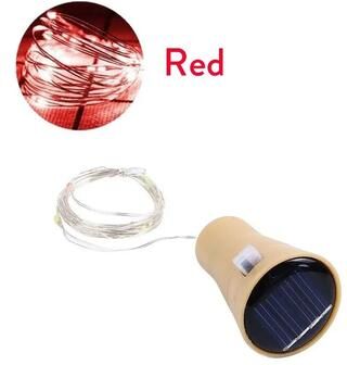 Uplift Picks Solar Wine Bottle Cork Fairy Lights For Charming Home Party Decor red 1.5 M 15 Leds