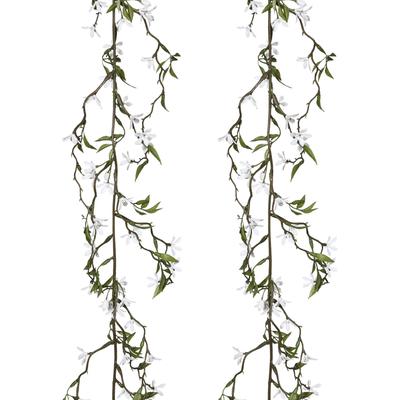 Kunstgirlande CREATIV GREEN "Jasmin-Girlande", weiß, L:180cm, Obermaterial: 100% Polyethylen, Kunstpflanzen