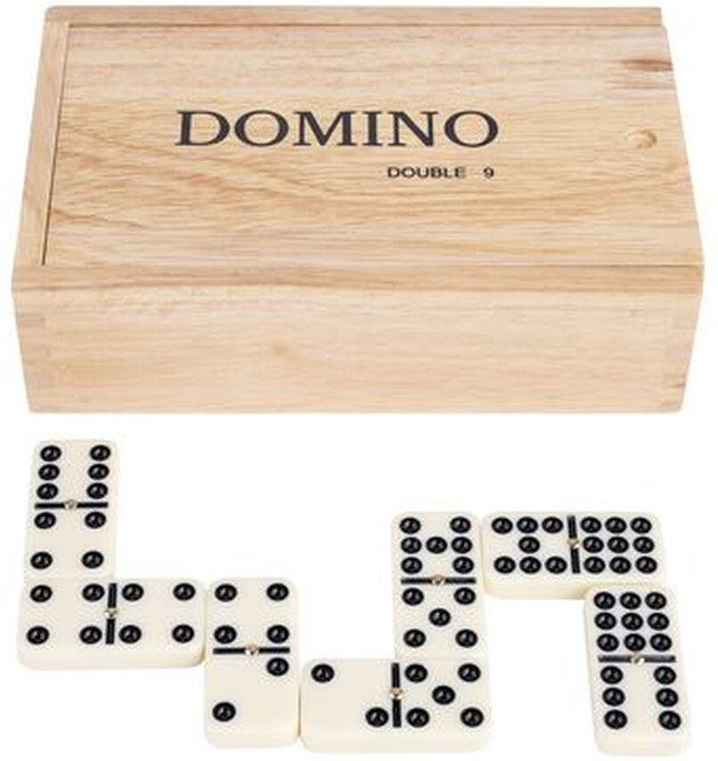 Dominos Double 9 boite bois - Engelhart