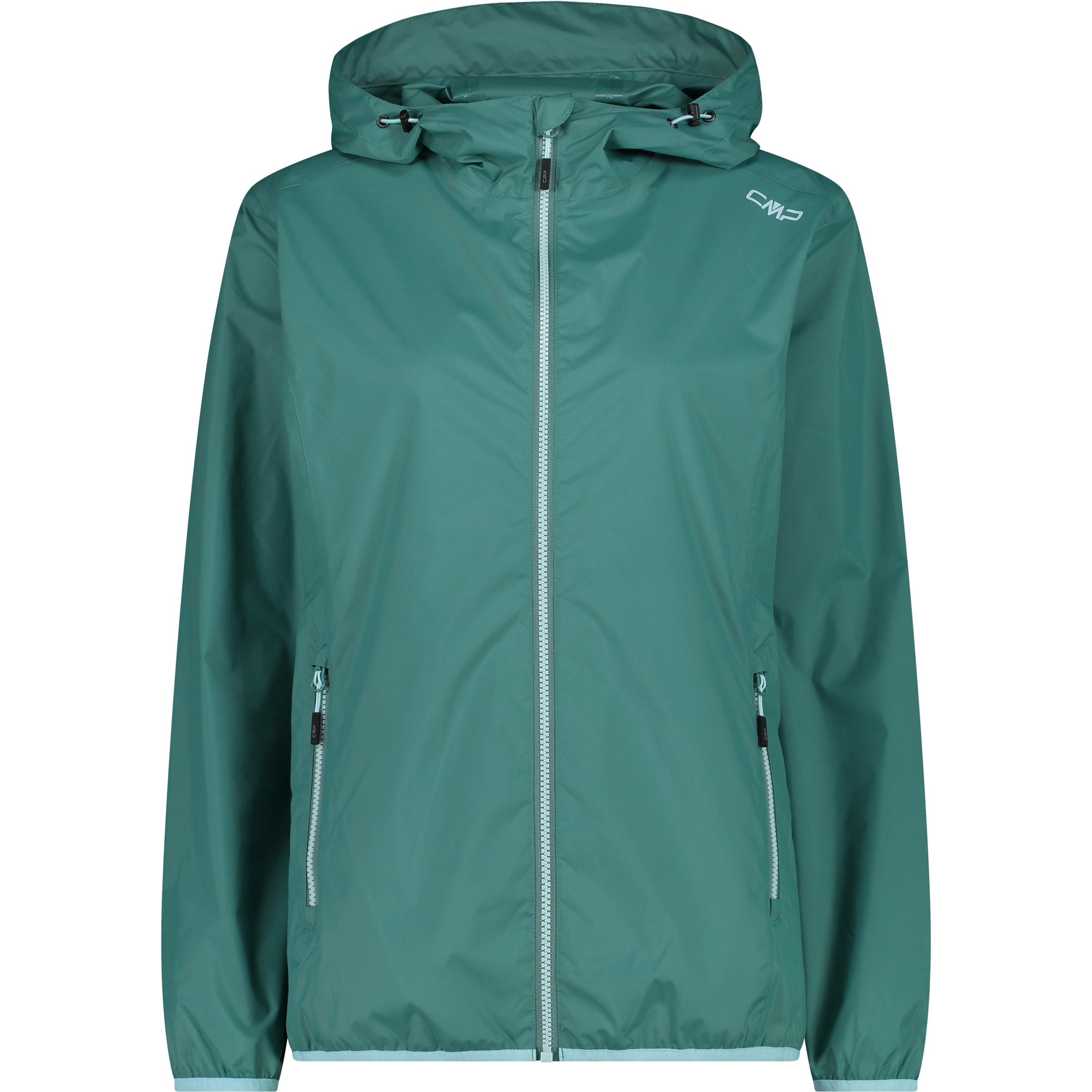 CMP Rain Damen Regenjacke tuerkis Größe XXL Trekking Klein verpackbar Wasserabweisend