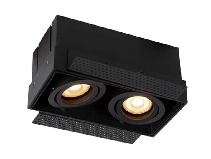 LUCIDE TRIMLESS - Einbaustrahler - 2xGU10 - Schwarz