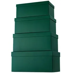 Geschenkkarton, 4-teilig Hoch, dunkelgrün