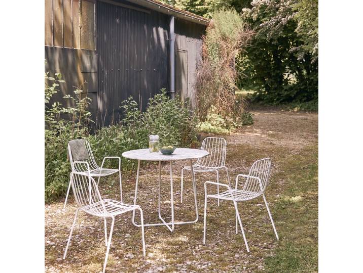 Runder Gartentisch Premium-Terrazzo und Metall 90 Elio grün - Grün